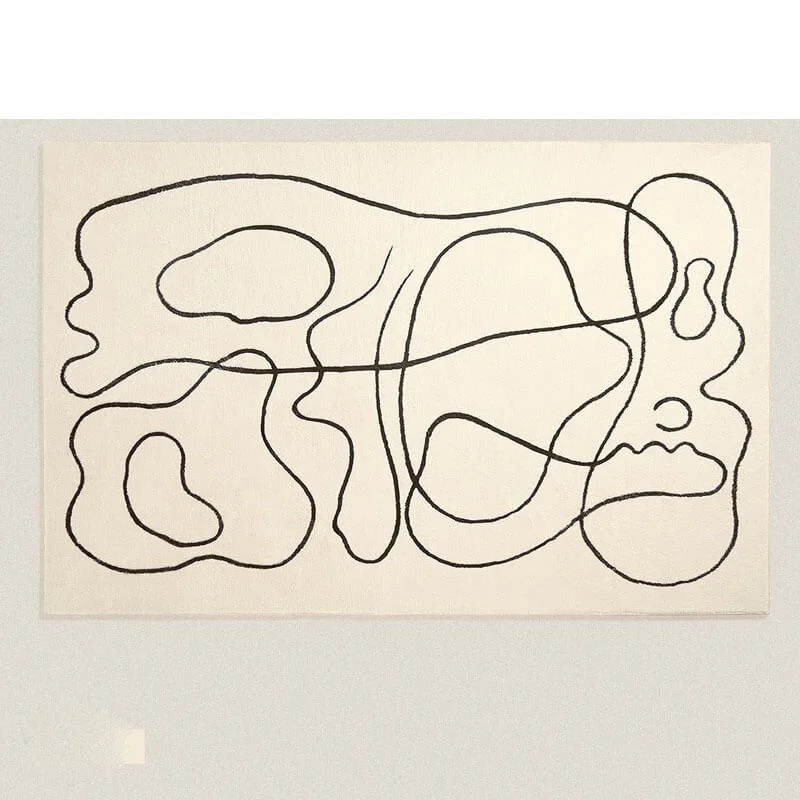 Black And Beige Irregular Rugs,Soft Home Decor Floor Rugs