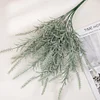 Flocking 6 Stems Artificial Sage Plant Home Bouquet Event Floral Decor