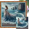 Beach Dress Girl-11CT Stamped Cross Stitch 50*50cm tapestrymarket
