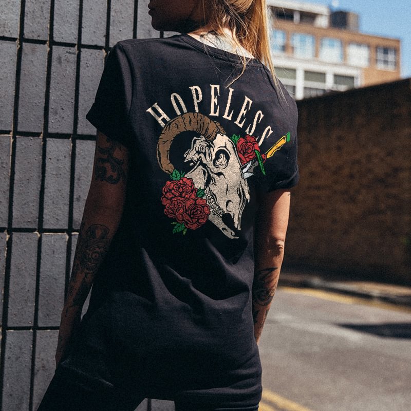 HOPELESS print t-shirt designer - Krazyskull