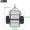 AMK Metal 1/10 RC Hitch Mount Trailer Truck Hauler with Metal Wheel Rims for Axial SCX10 90046 TRX4 TRX6 Tamiya CC01 RC4WD D90 D110 TF2