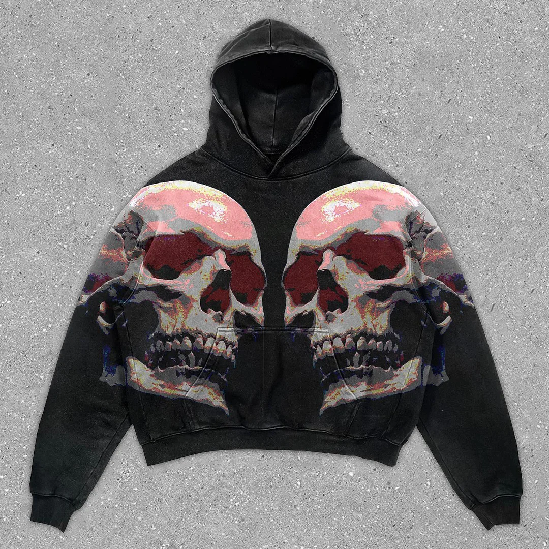 Street Style Casual Skull Hoodie