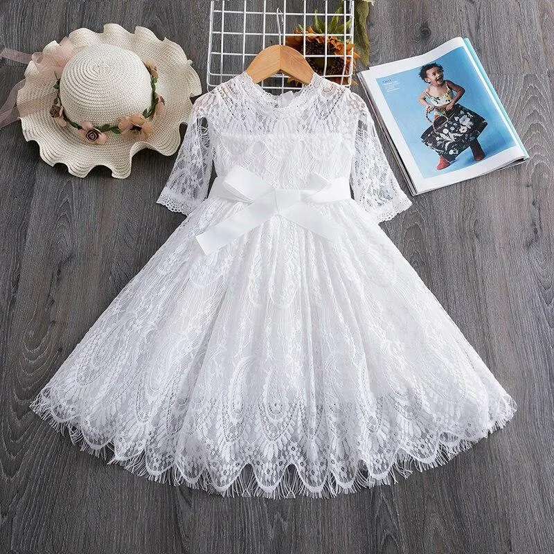 2021 Brand Summer Kids Princess Dress For Girls Dress Sleeveless Sequines Girl Evening Party Dress Toddler Baby Clothes 3Y-8Y