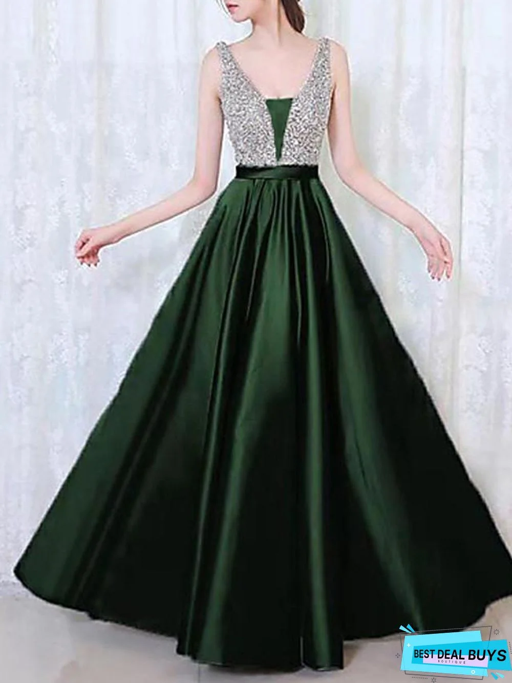 Women's A-Line Dress Maxi Long Dress Sleeveless Solid Colored Beaded Spring Summer Hot Black Purple Blushing Pink Green Black Dresses