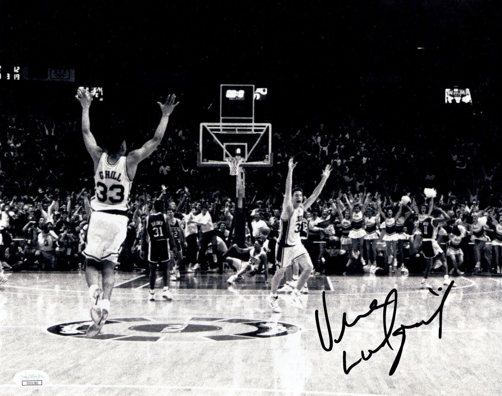 Verne Lundquist Signed 11x14 Photo Poster painting JSA COA Auto Duke Final Four HOF Laettner 92