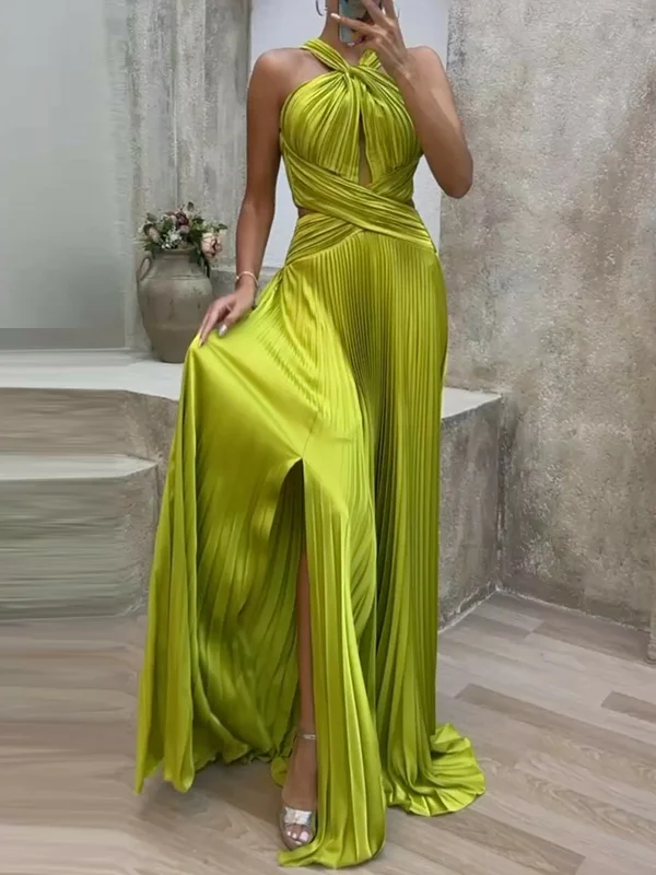 Women's Solid Color  Evening Dress