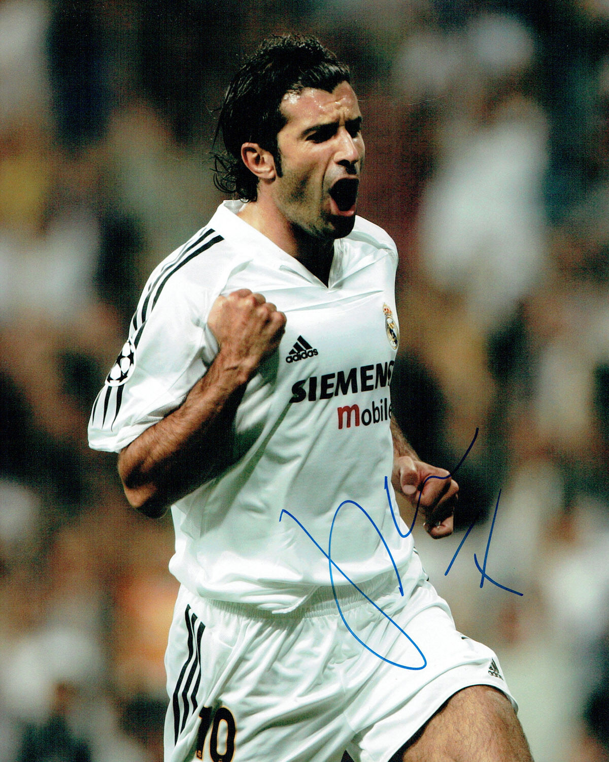 Luis FIGO SIGNED Autograph 10x8 Photo Poster painting AFTAL COA Portugal Football Real Madrid