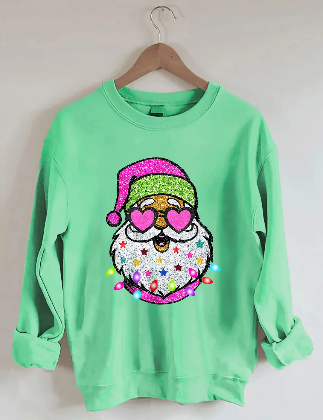 Santa With Sunglasses Sweatshirt