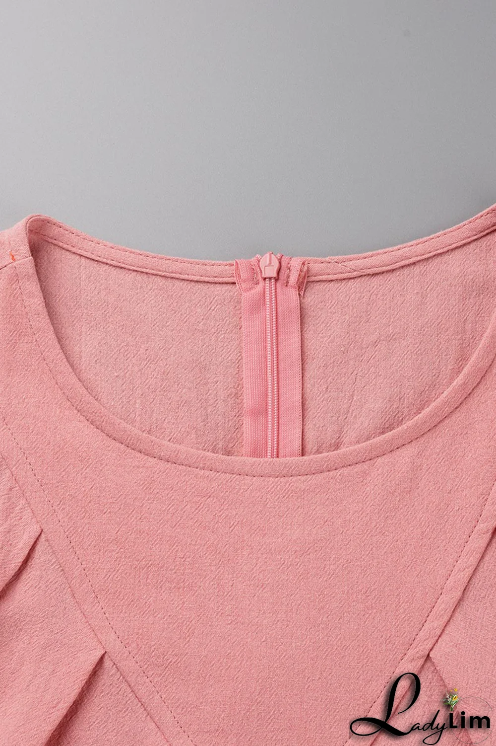 Yellow Casual Solid Patchwork O Neck Straight Dresses