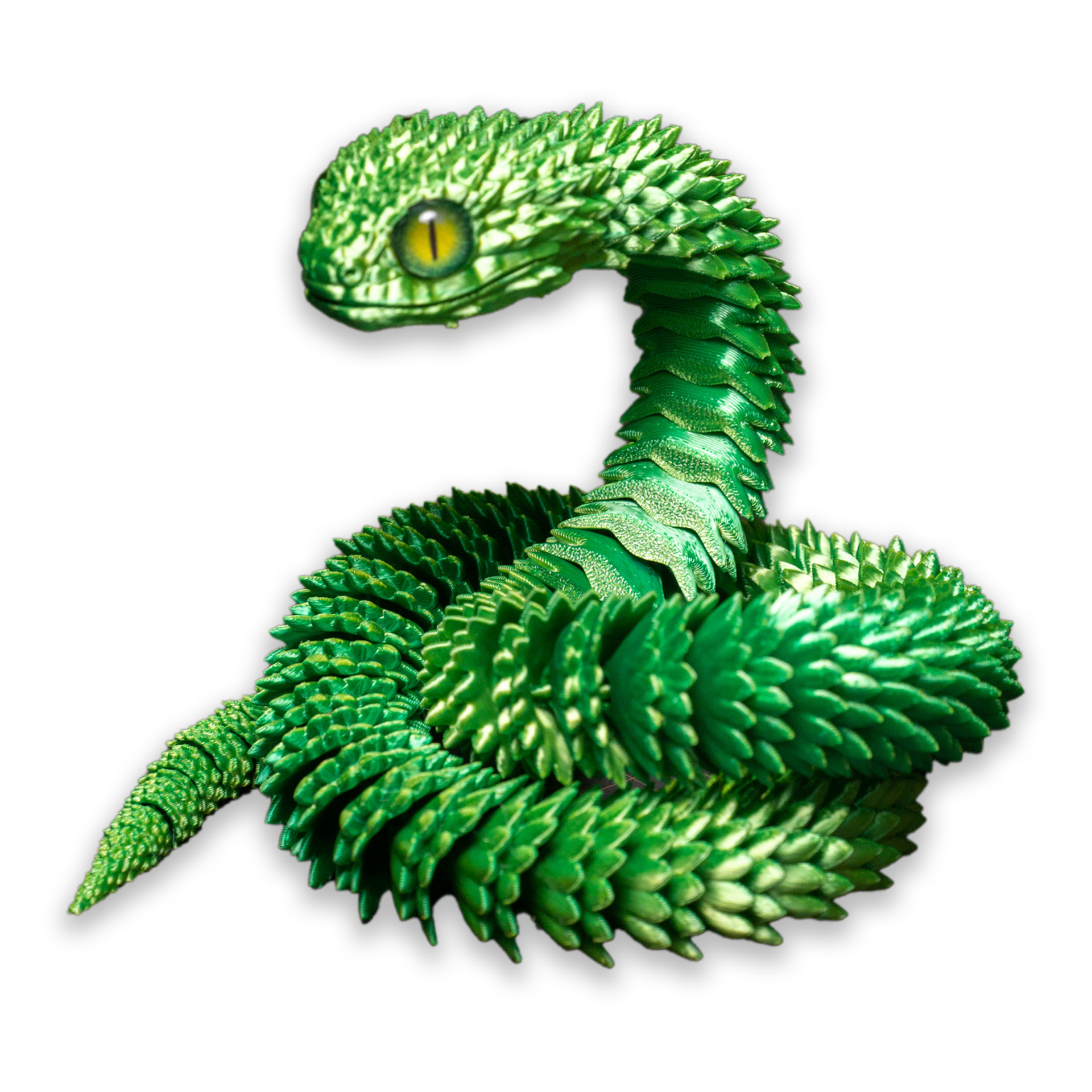 Tegooe 3D Printed Articulated Snake Figurine - Flexible Desktop Ornament