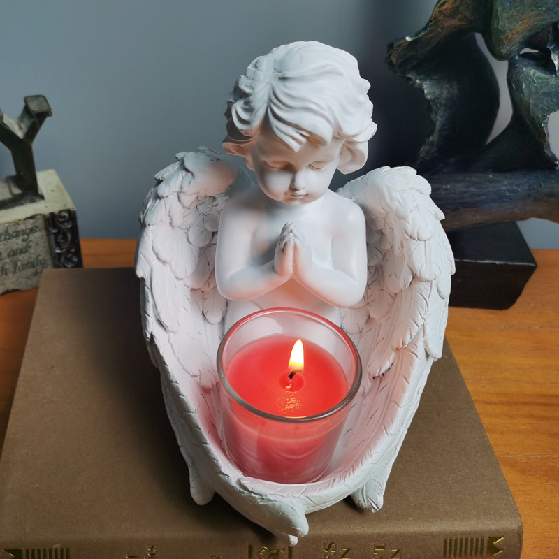 Vintage Angel Candle Holder - Nordic Home Desk Resin Craft Decorations