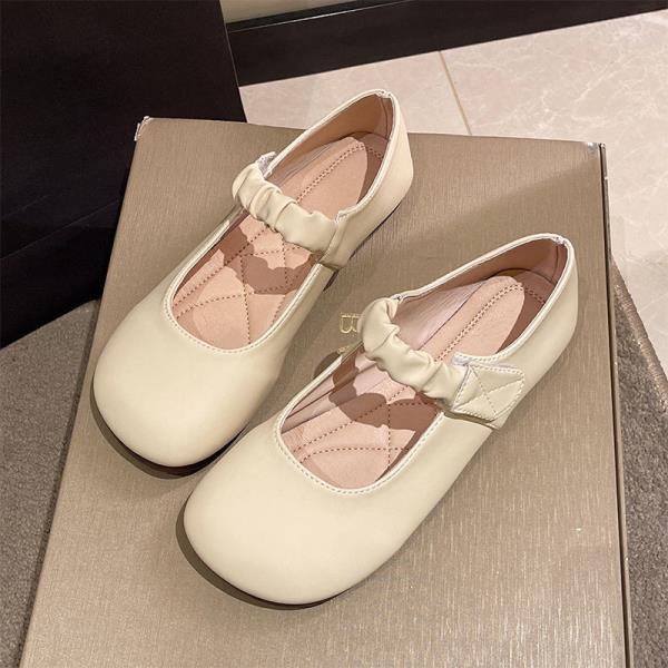Shoes Woman Flats Autumn All-Match Round Toe Dress Fall New Comfortable Grandma Summer Mary Janes All-Match Shoes Woman Flats Au