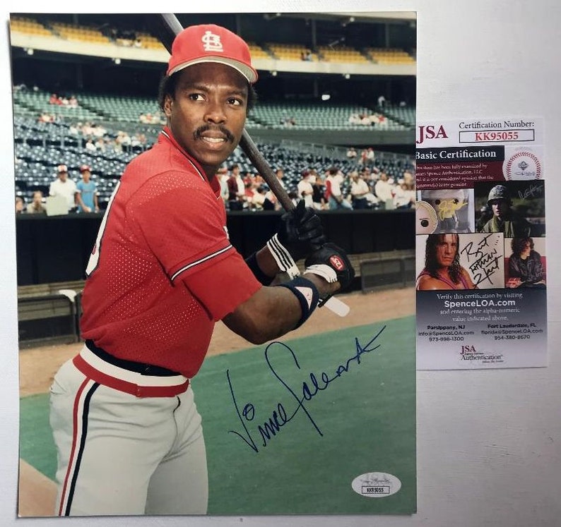 Vince Coleman Signed Autographed Glossy 8x10 Photo Poster painting St. Louis Cardinals - JSA COA