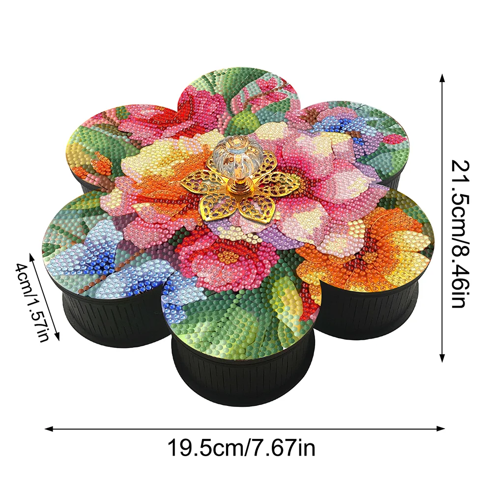 DIY Flower Diamond Painting Storage Box Sundries Organizer Case for Beginners