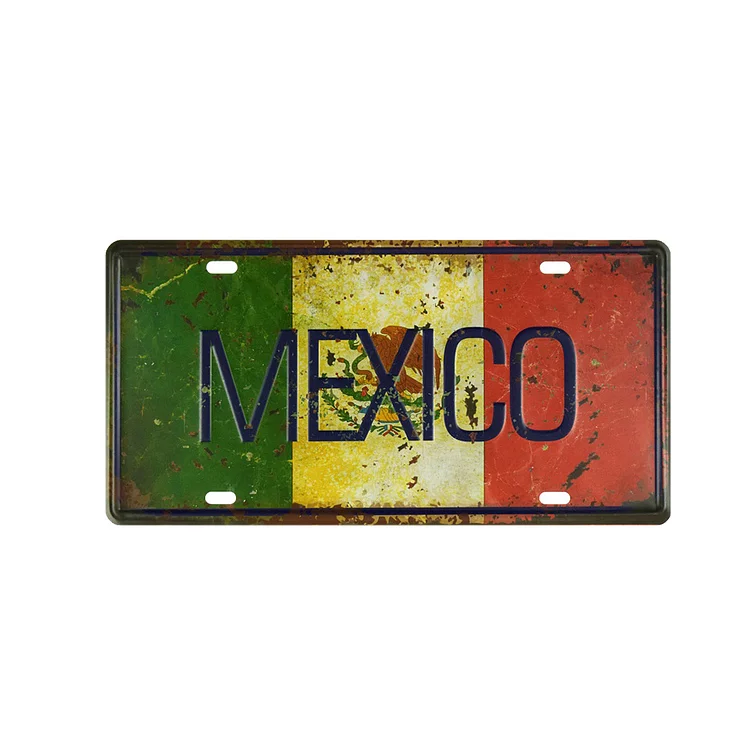 Mexico - Car Plate License Tin Signs/Wooden Signs - 5.9x11.8in