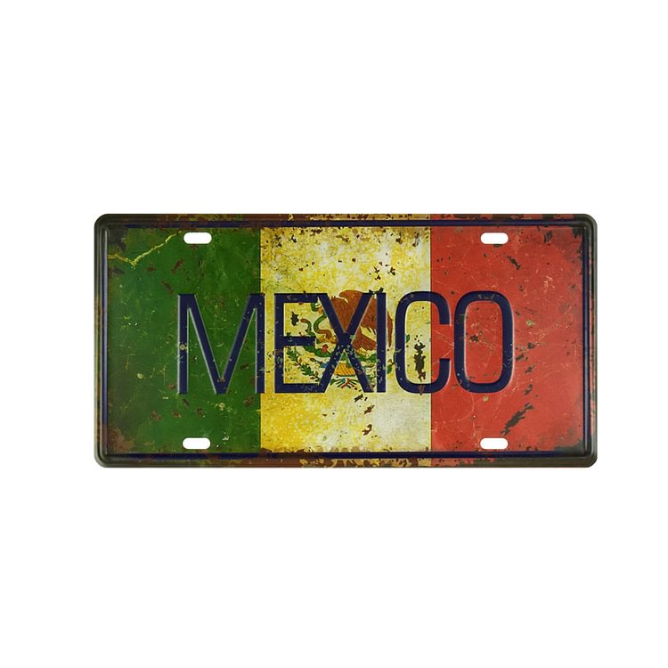 Mexique - Enseignes en étain de permis de conduire/enseignes en bois - 30 * 15cm