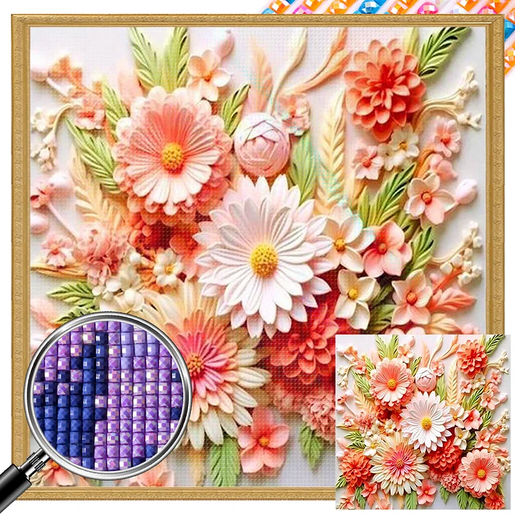 Cameo Daisy 40*40CM(Canvas) Full Square Drill Diamond Painting gbfke