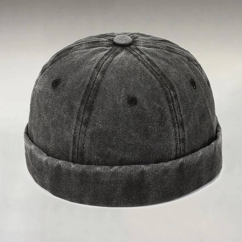 Men's Vintage Washed Denim Outdoor Round Hat