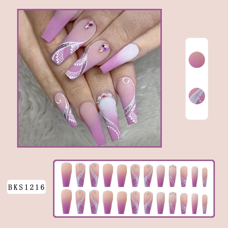 Cute Retro Sweet Cartoon Rose Abs Nail Patches 1 Set