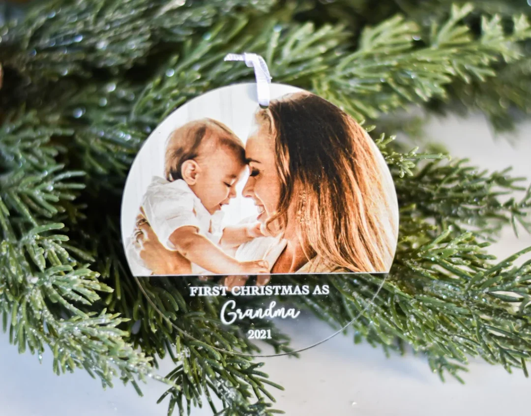 First Christmas As Grandma Personalized Christmas Ornament