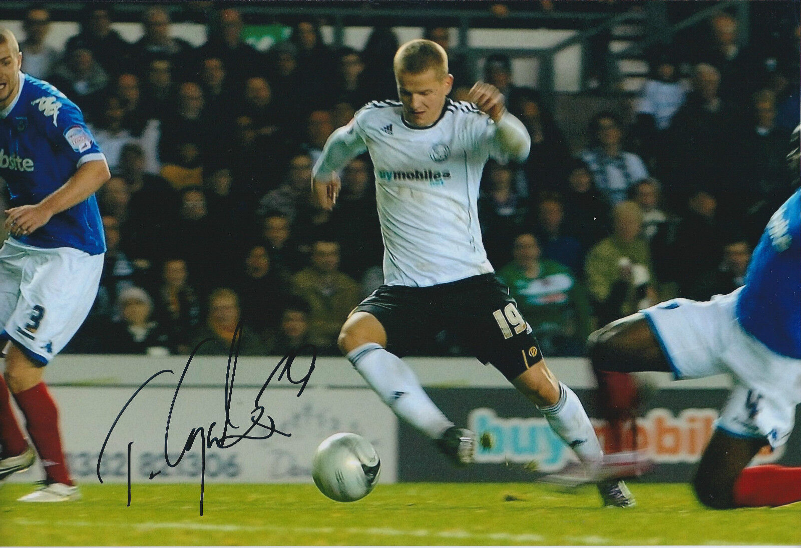 Tomasz CYWKA SIGNED 12x8 Photo Poster painting AFTAL Autograph COA Derby County Authentic