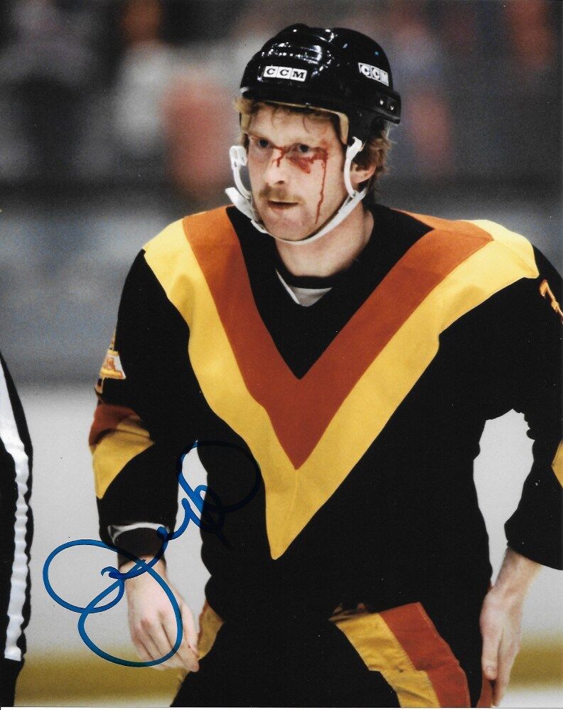 Vancouver Canucks Jim Nill Signed Autographed 8x10 Photo Poster painting COA