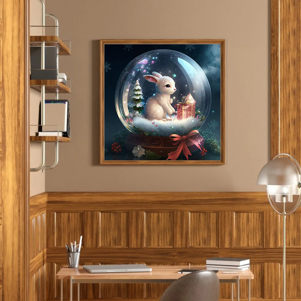 DIY Paint By Number 40*40cm - Crystal Ball-Rabbit