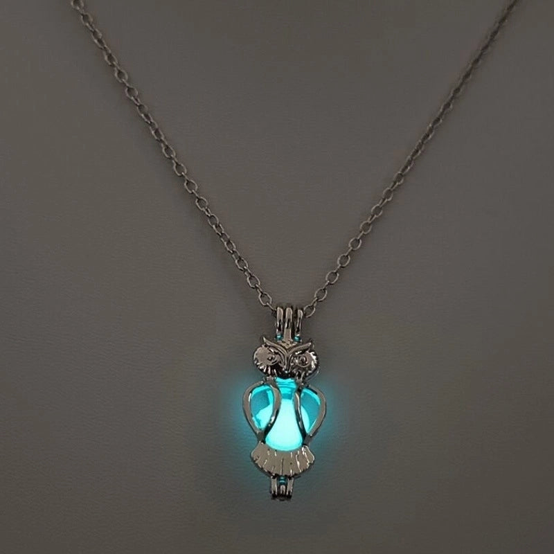 Luminous Hollow Diy Cage Christmas Tree Women’s Necklace