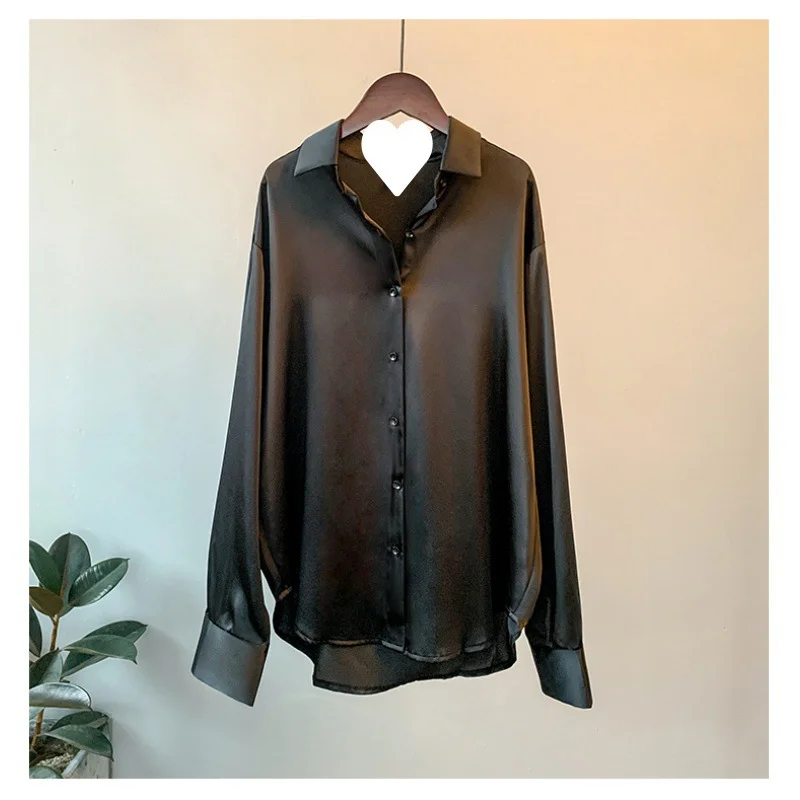 Uveng Uveng Denswear Shirt Female Design Sense Niche 2025 Spring And Autumn New Bridan Retro Hong Kong-Style Shirt Top