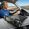 Tire Pressure Monitoring System with 4 External Sensors Tire Pressure Monitor Digital LCD Display Solar Charging for Sedan RV Trailer Truck