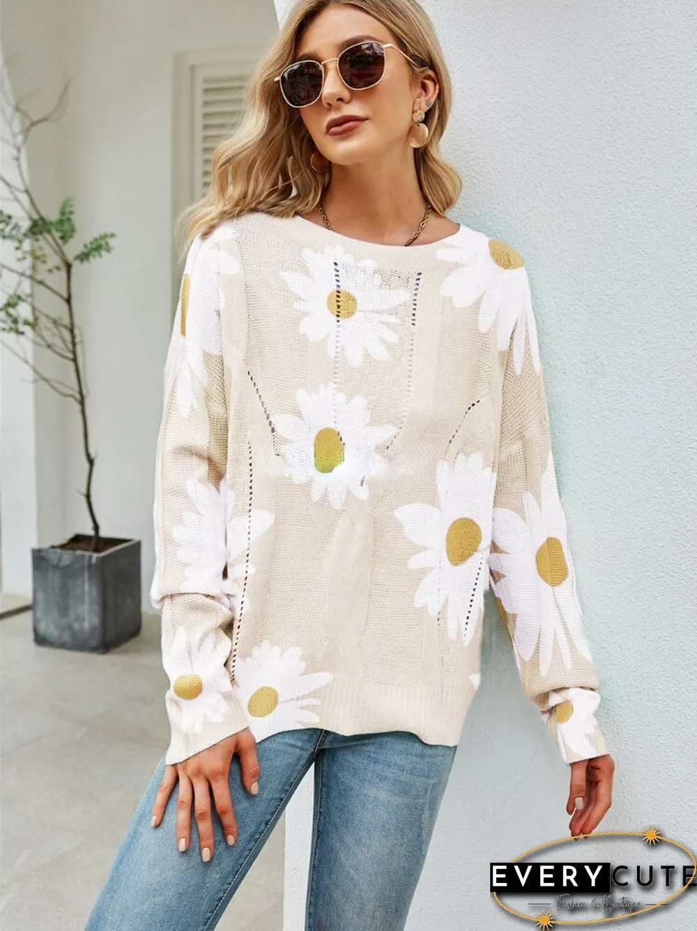 Autumn Winter New Loose Pullover Women's Round Neck Casual Knitted Sweater Fashion Street Women's Sweater Woman Sweaters