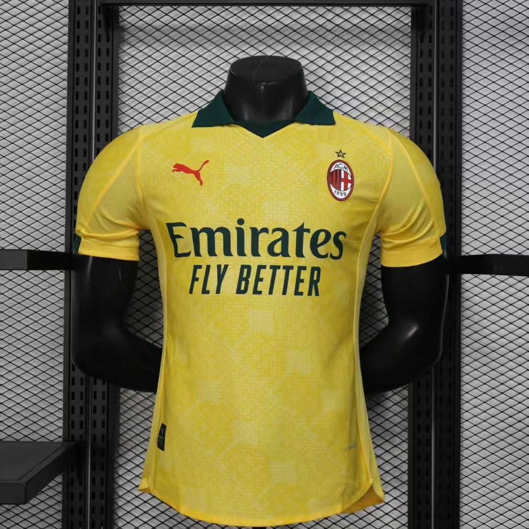 2025/2026 Player Version AC Milan Third Away Football Shirt 1:1 Thai Quality（The player version jersey is a bit tight, please pay attention to the size selection）
