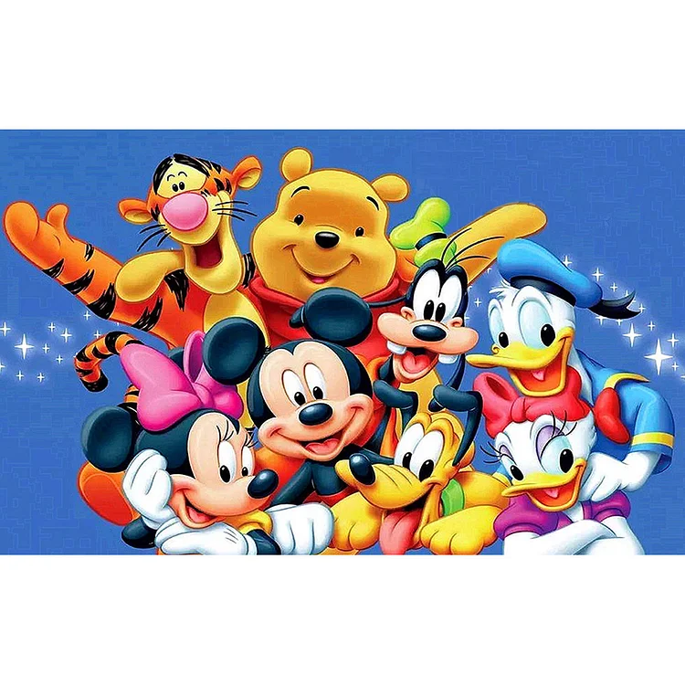 Full Round Diamond Painting - Disney Mickey And Winnie 60*40CM