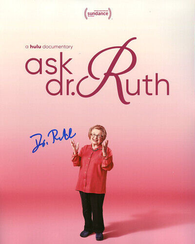 Dr Ruth signed autograph Photo Poster painting 8x10 in COA in Person Ask Dr.Ruth