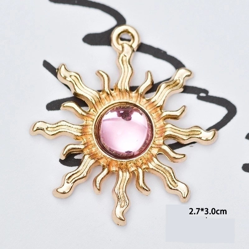 10 Pcs/package Minimalist Sun Alloy Plating Inlay Jewelry Accessories