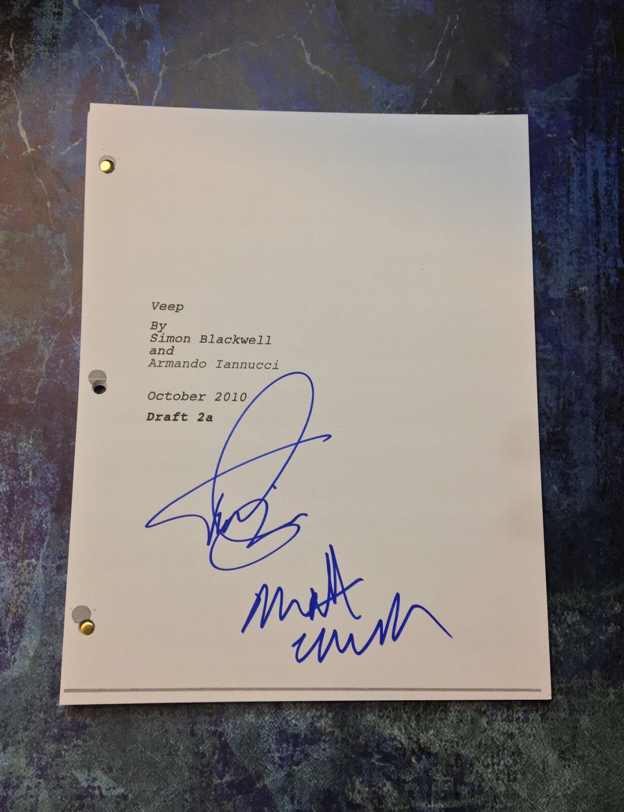 GFA Matt Walsh & Timothy Simons * VEEP CAST * Signed TV Script COA