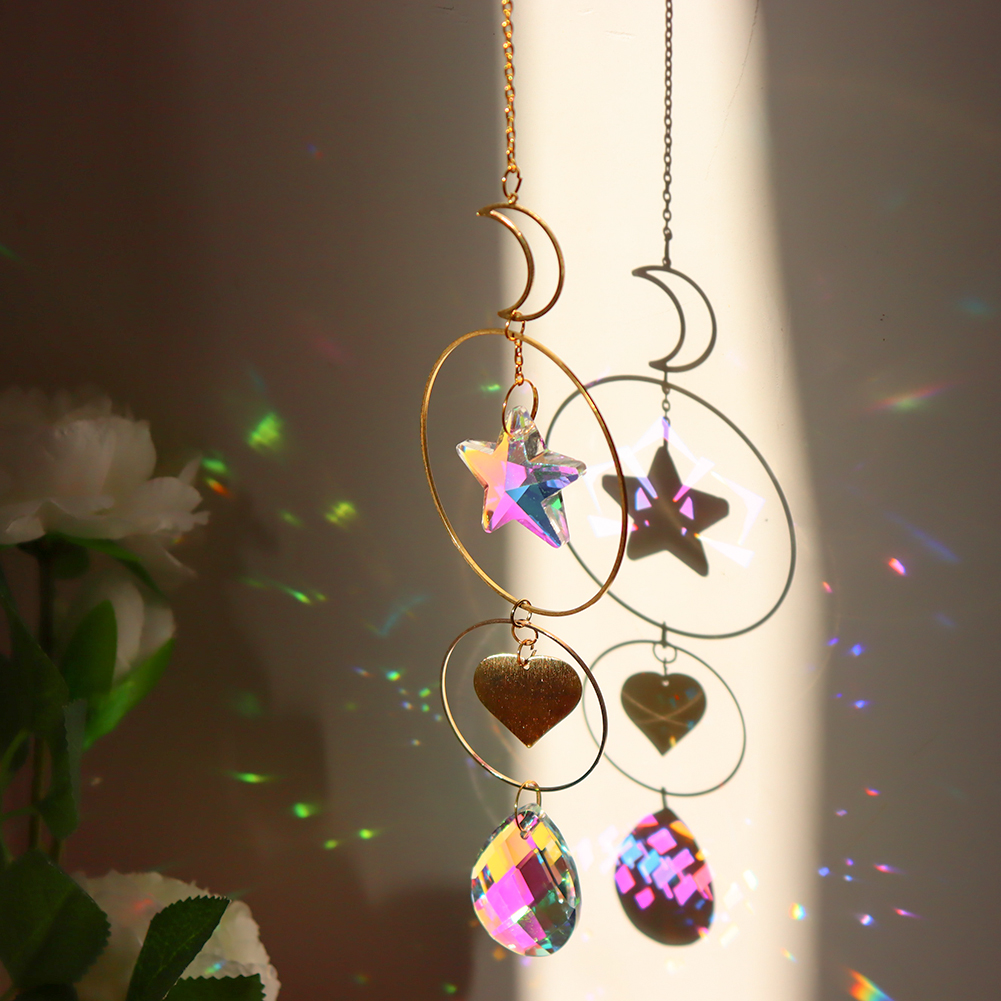 

Star Moon - Art Crystal Suncatcher, 501 Original
