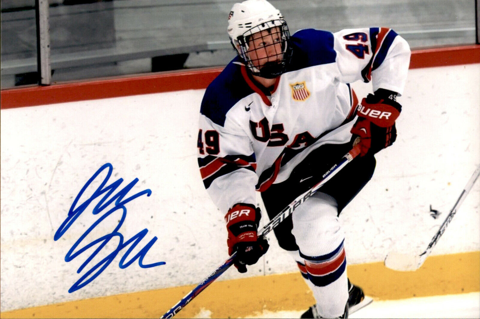 Jack Glover SIGNED autographed 4x6 Photo Poster painting TEAM USA USNTDP / WINNIPEG JETS #4