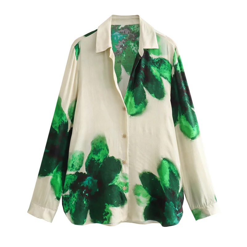 Woherb Woherb 2024 New Women's Print Vertical Sex Shirt Slacks 2183040 2183041-Outfit Ideas