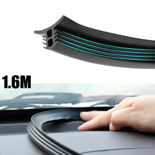 Dronehint Black Rubber Strip Car Dashboard Windshield Seal Strip Trim Protector Parts 1.6M (For: Acura) Parts