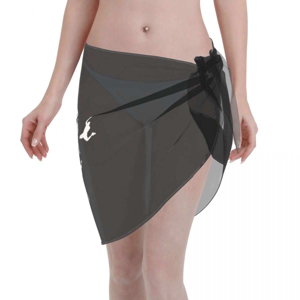 Miami Heat Black Women's Short Sarong Beach Wrap