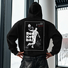 Unisex Black Basketball Print Oversized Casual Loose Hoodie by Inlyline