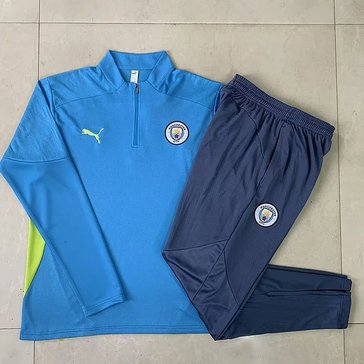 25/26 Manchester City Blue Half-Zip Training Wear Set