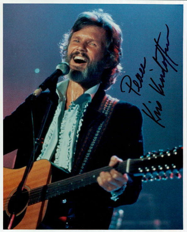 Kris Kristofferson signed 8x10 Photo Poster painting In-person