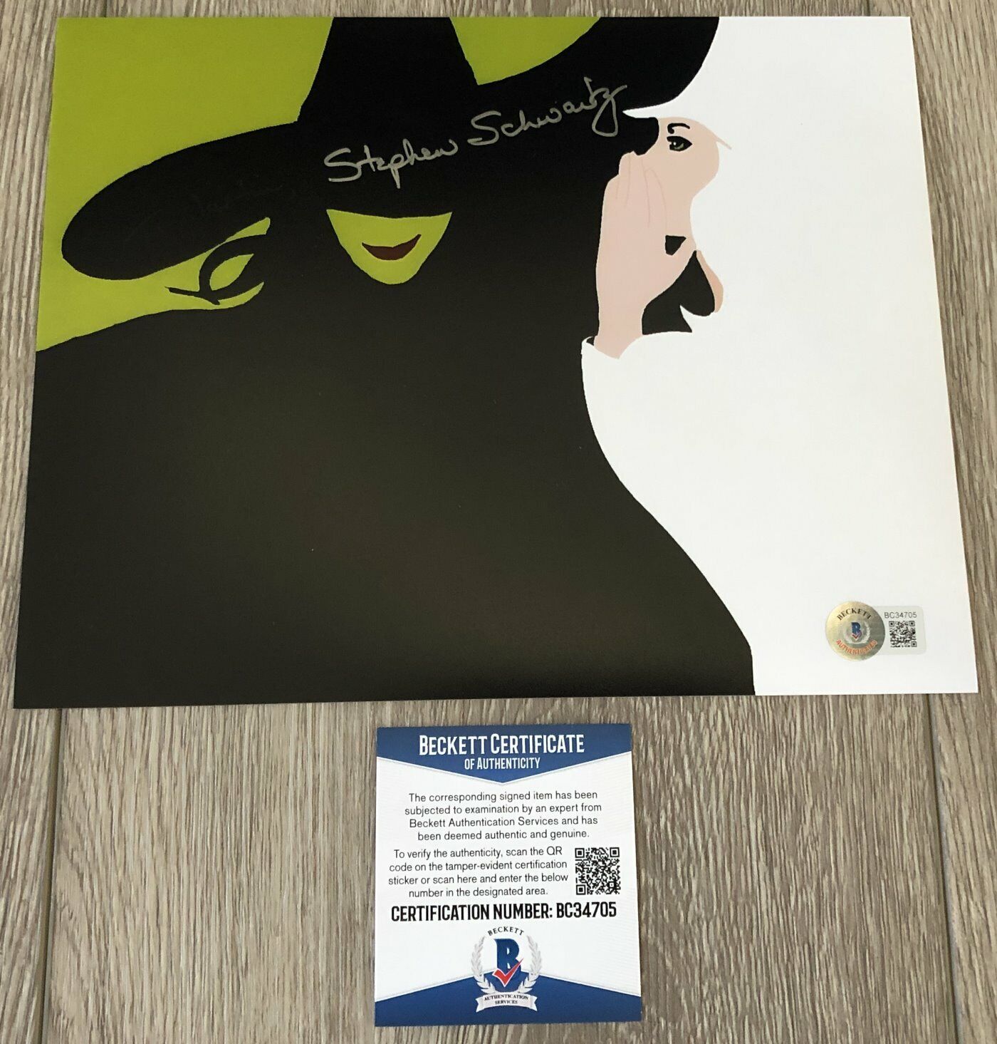 STEPHEN SCHWARTZ SIGNED AUTOGRAPH WICKED 8x10 Photo Poster painting B w/ BECKETT BAS COA