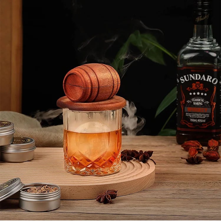Crafted Oak Wood Cocktail Smoker