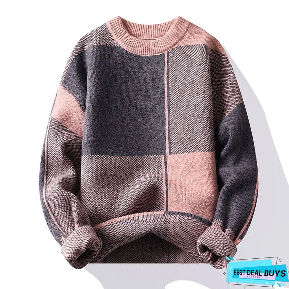 Round Neck Thickened Sweater Man