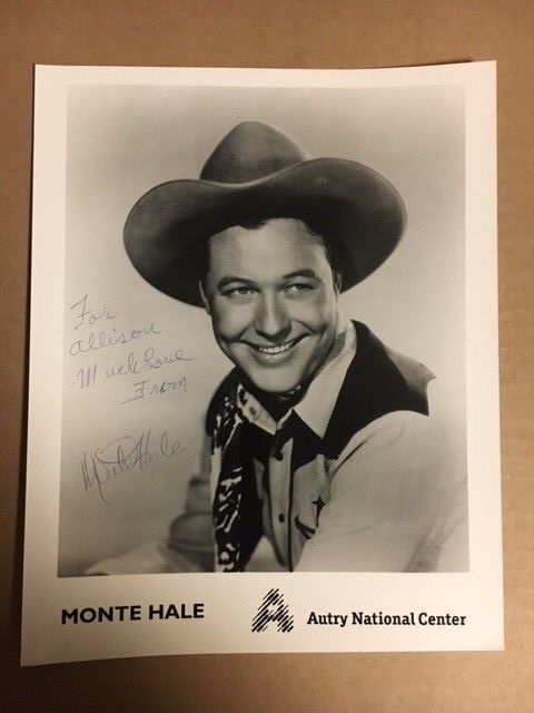 Monte Hale Cowboy Signed Autographed 8 x 10 Photo Poster paintinggraph with COA