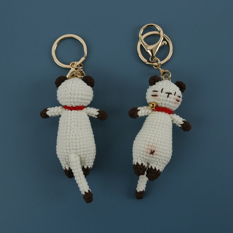 Cute Animal Yarn Knitting Keychain