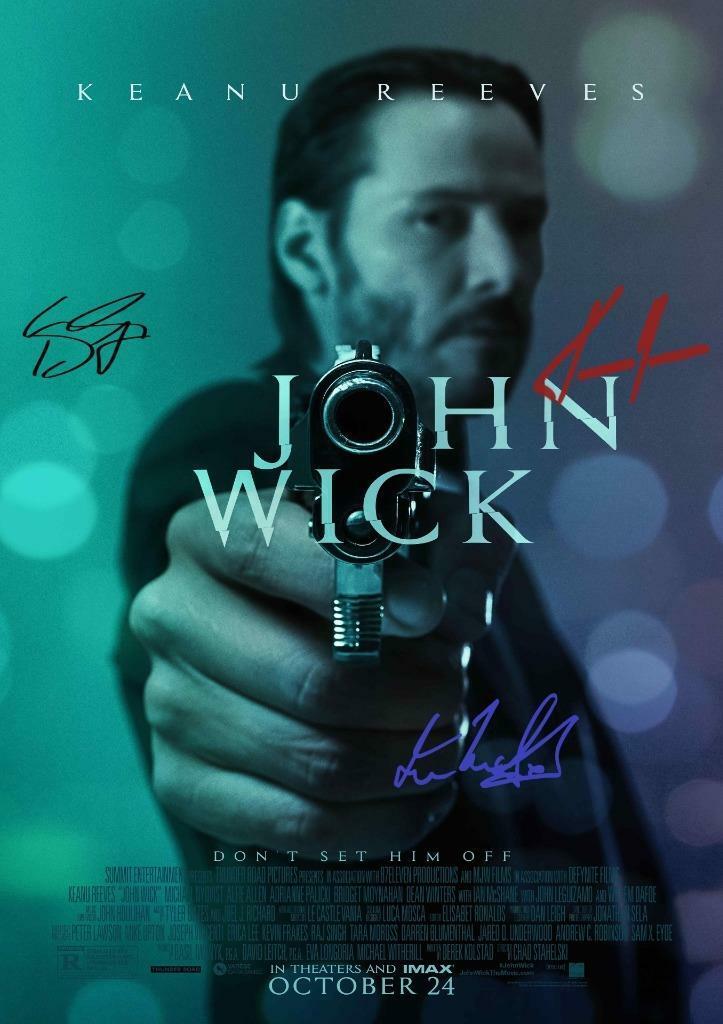 JOHN WICK PP SIGNED 12X8